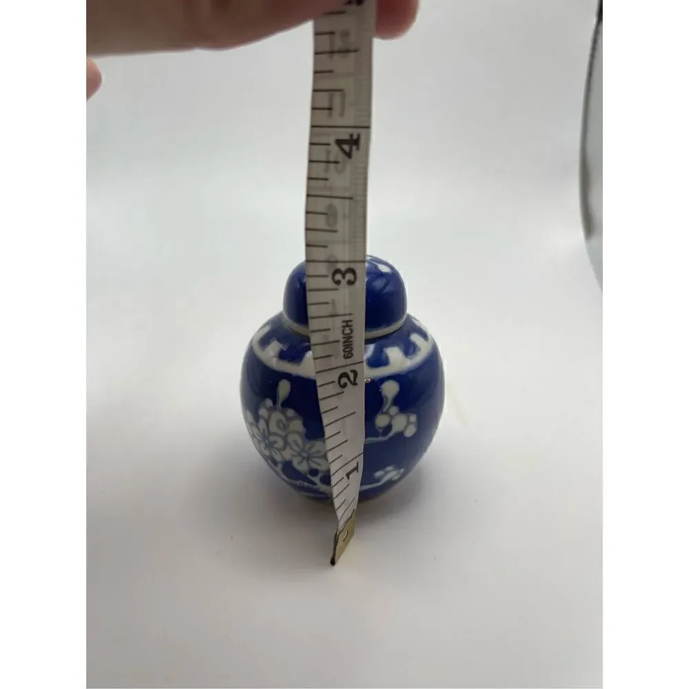 Ginger Jar small vintage cherry blossom blue white